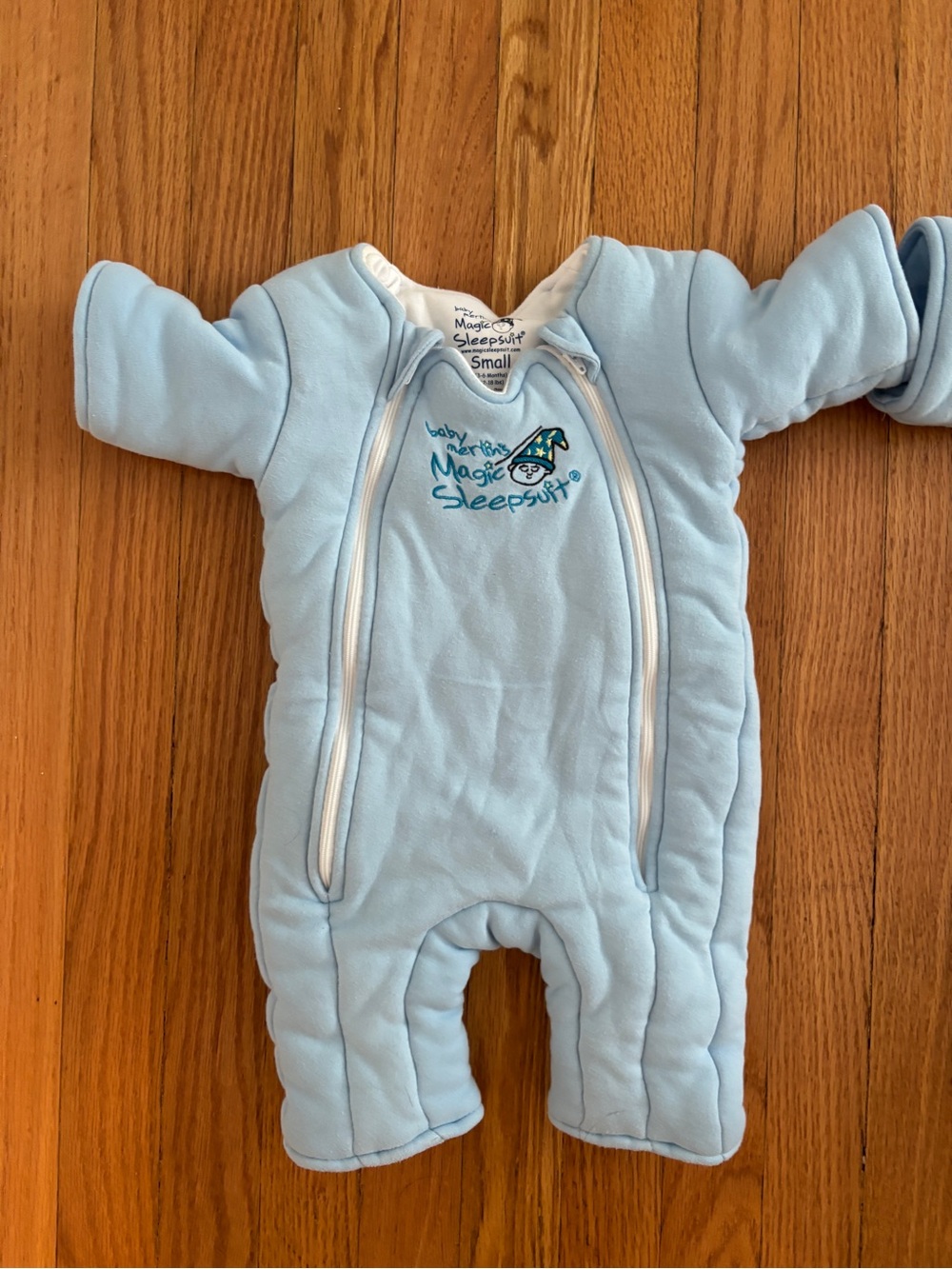 Merlin’s Magic Light Blue Magic Sleepsuit Baby Sleep Sack - Size Small